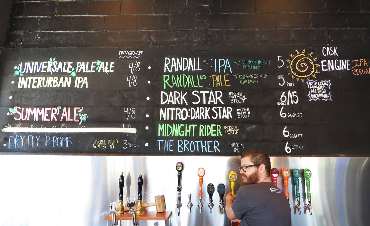 fremont brewing beer list in taproom