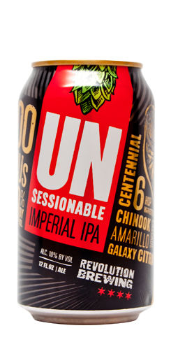 Unsessionable Imperial IPA Revolution Beer